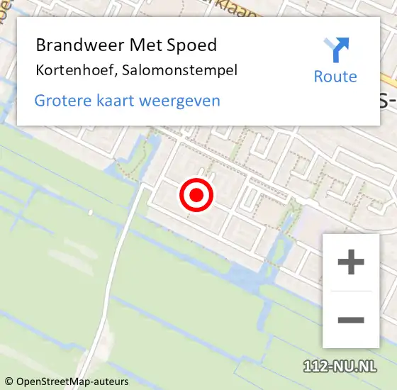 Locatie op kaart van de 112 melding: Brandweer Met Spoed Naar Kortenhoef, Salomonstempel op 19 februari 2019 15:33