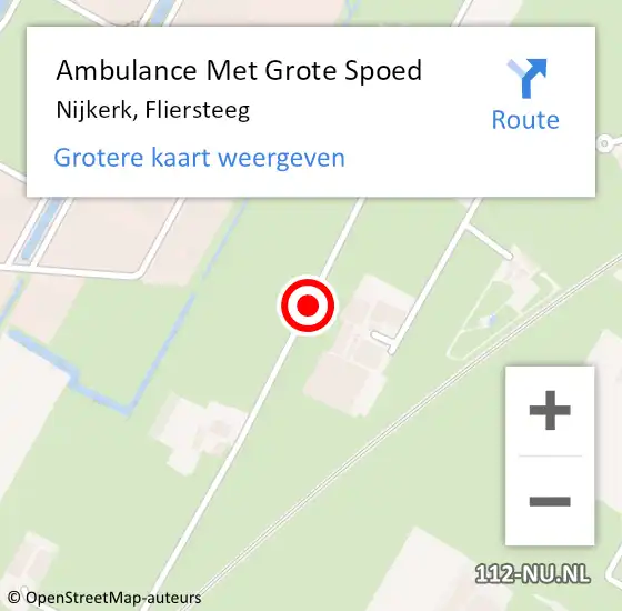 Locatie op kaart van de 112 melding: Ambulance Met Grote Spoed Naar Nijkerk, Fliersteeg op 20 februari 2019 15:32