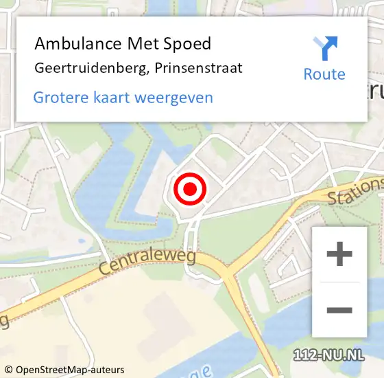 Locatie op kaart van de 112 melding: Ambulance Met Spoed Naar Geertruidenberg, Prinsenstraat op 20 februari 2019 16:04