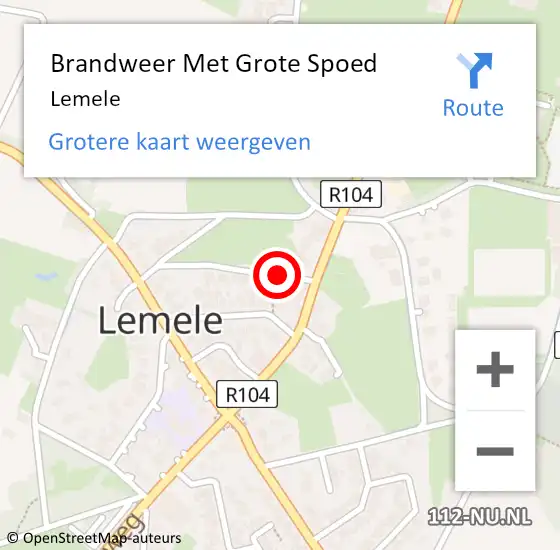 Locatie op kaart van de 112 melding: Brandweer Met Grote Spoed Naar Lemele op 20 februari 2019 16:54