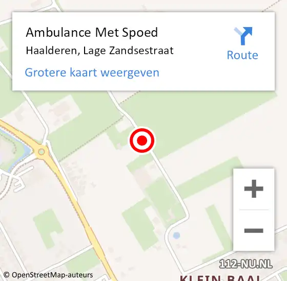 Locatie op kaart van de 112 melding: Ambulance Met Spoed Naar Haalderen, Lage Zandsestraat op 20 februari 2019 17:02