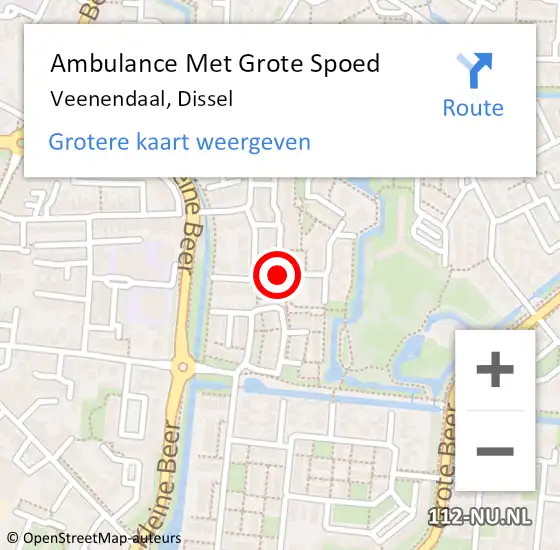 Locatie op kaart van de 112 melding: Ambulance Met Grote Spoed Naar Veenendaal, Dissel op 20 februari 2019 23:03