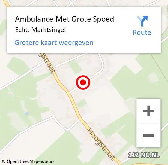 Locatie op kaart van de 112 melding: Ambulance Met Grote Spoed Naar Echt, Marktsingel op 21 februari 2019 14:35