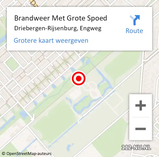 Locatie op kaart van de 112 melding: Brandweer Met Grote Spoed Naar Driebergen-Rijsenburg, Engweg op 21 februari 2019 18:51