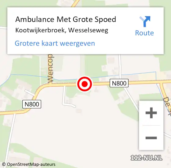 Locatie op kaart van de 112 melding: Ambulance Met Grote Spoed Naar Kootwijkerbroek, Wesselseweg op 21 februari 2019 20:07