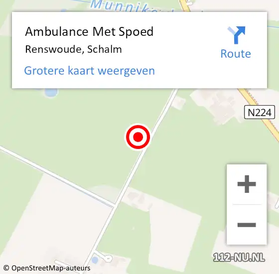 Locatie op kaart van de 112 melding: Ambulance Met Spoed Naar Renswoude, Schalm op 24 maart 2014 11:38