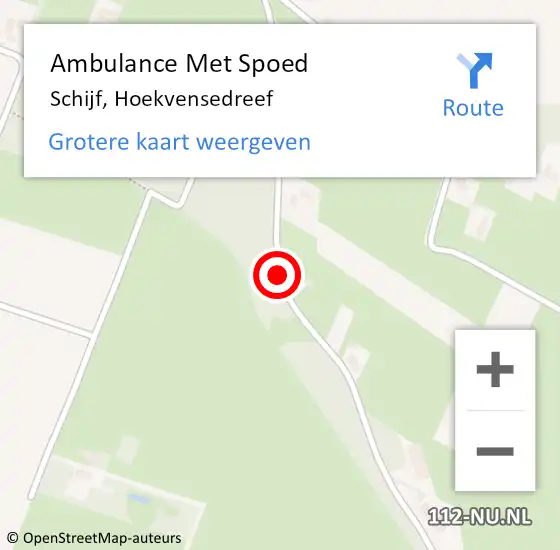 Locatie op kaart van de 112 melding: Ambulance Met Spoed Naar Schijf, Hoekvensedreef op 22 februari 2019 12:30