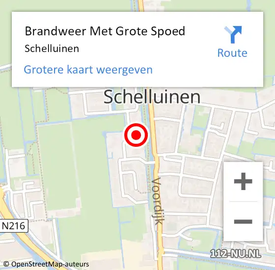 Locatie op kaart van de 112 melding: Brandweer Met Grote Spoed Naar Schelluinen op 23 februari 2019 07:21