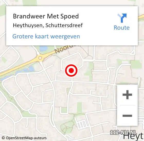 Locatie op kaart van de 112 melding: Brandweer Met Spoed Naar Heythuysen, Schuttersdreef op 23 februari 2019 10:07