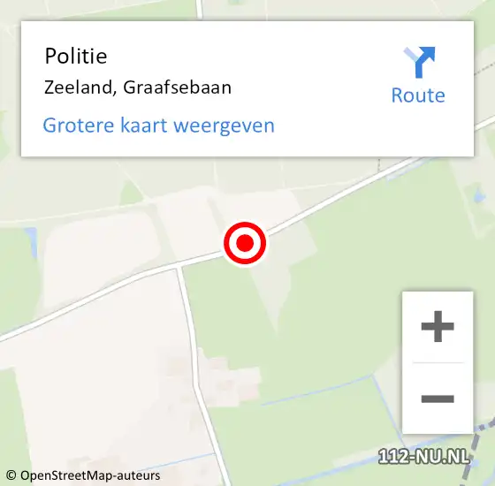 Locatie op kaart van de 112 melding: Politie Zeeland, Graafsebaan op 23 februari 2019 13:22