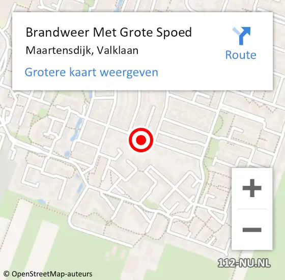 Locatie op kaart van de 112 melding: Brandweer Met Grote Spoed Naar Maartensdijk, Valklaan op 23 februari 2019 15:18