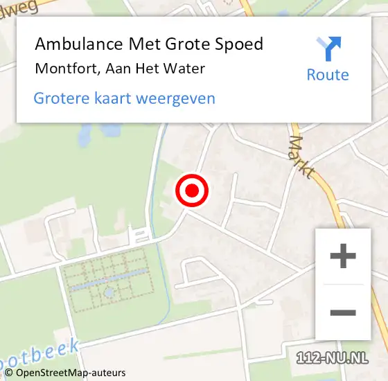 Locatie op kaart van de 112 melding: Ambulance Met Grote Spoed Naar Montfort, Aan het Water op 23 februari 2019 16:07