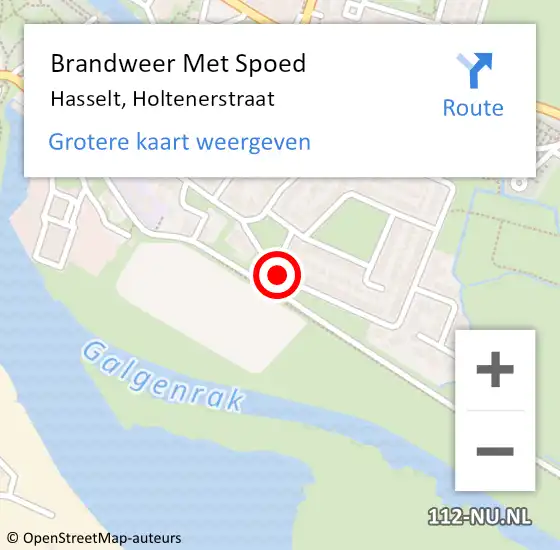 Locatie op kaart van de 112 melding: Brandweer Met Spoed Naar Hasselt, Holtenerstraat op 23 februari 2019 19:00