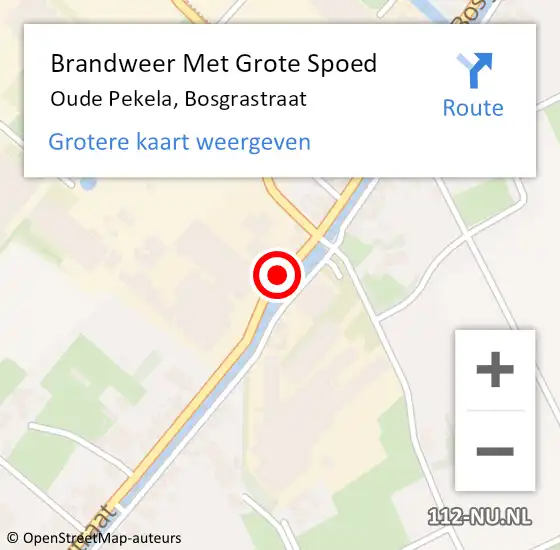 Locatie op kaart van de 112 melding: Brandweer Met Grote Spoed Naar Oude Pekela, Bosgrastraat op 24 februari 2019 03:31