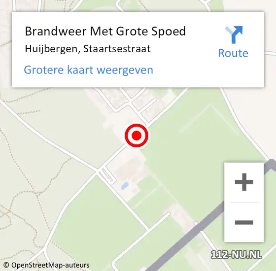 Locatie op kaart van de 112 melding: Brandweer Met Grote Spoed Naar Huijbergen, Staartsestraat op 24 februari 2019 12:09