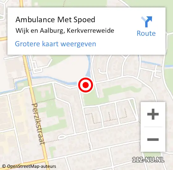 Locatie op kaart van de 112 melding: Ambulance Met Spoed Naar Wijk en Aalburg, Kerkverreweide op 24 februari 2019 13:52