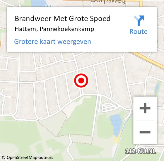 Locatie op kaart van de 112 melding: Brandweer Met Grote Spoed Naar Hattem, Pannekoekenkamp op 24 maart 2014 15:34