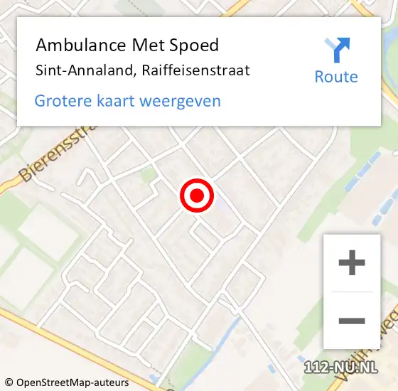 Locatie op kaart van de 112 melding: Ambulance Met Spoed Naar Sint-Annaland, Raiffeisenstraat op 25 februari 2019 07:16