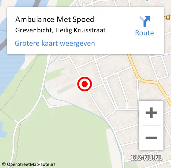 Locatie op kaart van de 112 melding: Ambulance Met Spoed Naar Grevenbicht, Heilig Kruisstraat op 24 maart 2014 16:08