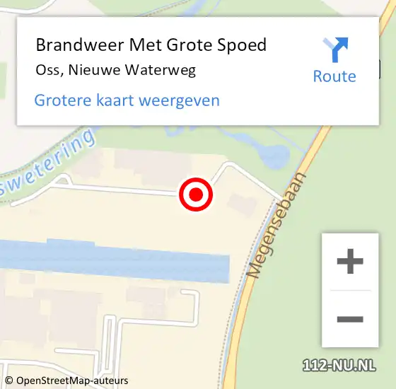 Locatie op kaart van de 112 melding: Brandweer Met Grote Spoed Naar Oss, Nieuwe Waterweg op 25 februari 2019 10:36