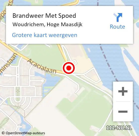 Locatie op kaart van de 112 melding: Brandweer Met Spoed Naar Woudrichem, Hoge Maasdijk op 26 februari 2019 05:33