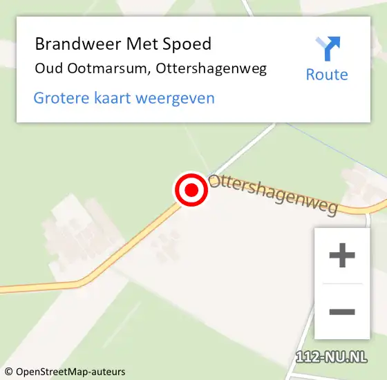 Locatie op kaart van de 112 melding: Brandweer Met Spoed Naar Oud Ootmarsum, Ottershagenweg op 27 februari 2019 09:24