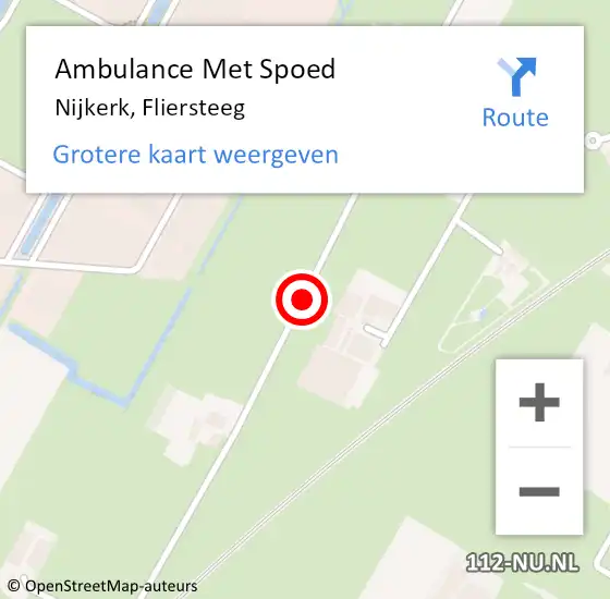 Locatie op kaart van de 112 melding: Ambulance Met Spoed Naar Nijkerk, Fliersteeg op 27 februari 2019 14:35