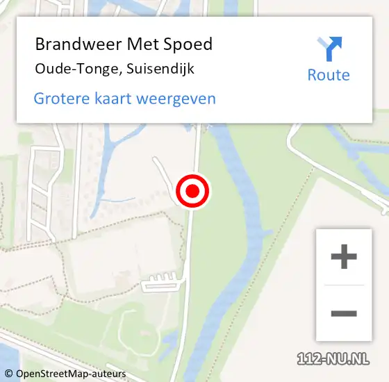 Locatie op kaart van de 112 melding: Brandweer Met Spoed Naar Oude-Tonge, Suisendijk op 27 februari 2019 15:34