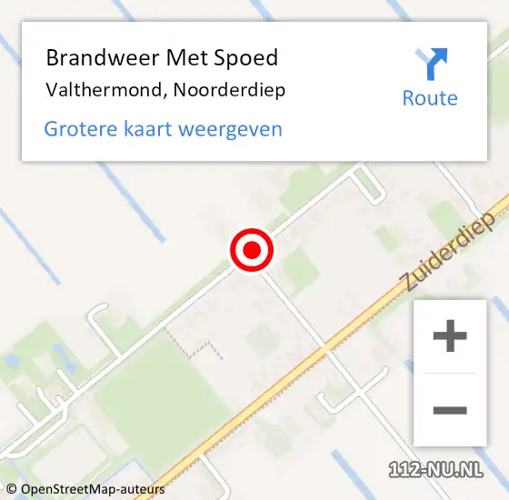 Locatie op kaart van de 112 melding: Brandweer Met Spoed Naar Valthermond, Noorderdiep op 27 februari 2019 17:10