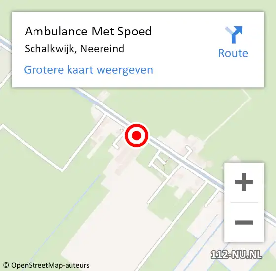 Locatie op kaart van de 112 melding: Ambulance Met Spoed Naar Schalkwijk, Neereind op 26 september 2013 13:49