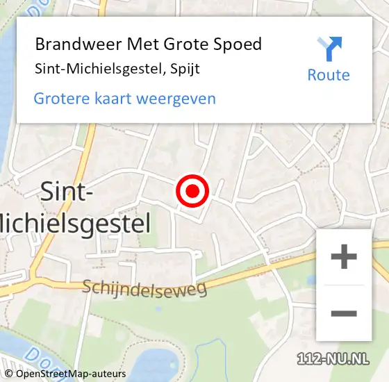 Locatie op kaart van de 112 melding: Brandweer Met Grote Spoed Naar Sint-Michielsgestel, Spijt op 27 februari 2019 23:02