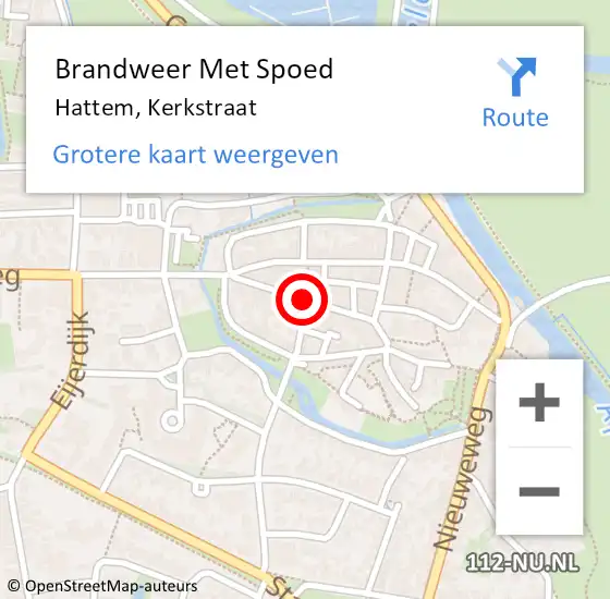 Locatie op kaart van de 112 melding: Brandweer Met Spoed Naar Hattem, Kerkstraat op 28 februari 2019 07:50