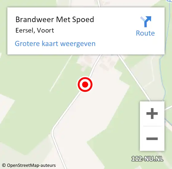 Locatie op kaart van de 112 melding: Brandweer Met Spoed Naar Eersel, Voort op 28 februari 2019 09:22