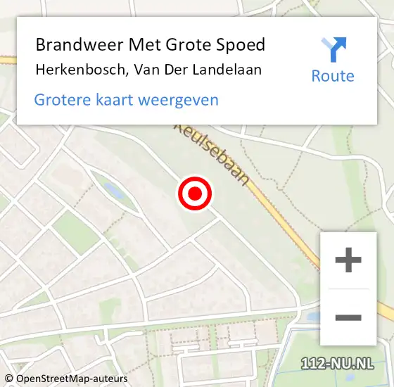 Locatie op kaart van de 112 melding: Brandweer Met Grote Spoed Naar Herkenbosch, Van Der Landelaan op 28 februari 2019 10:28