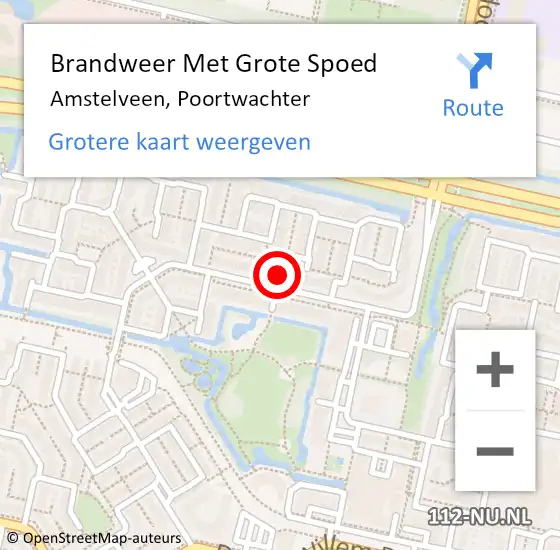 Locatie op kaart van de 112 melding: Brandweer Met Grote Spoed Naar Amstelveen, Poortwachter op 28 februari 2019 16:41