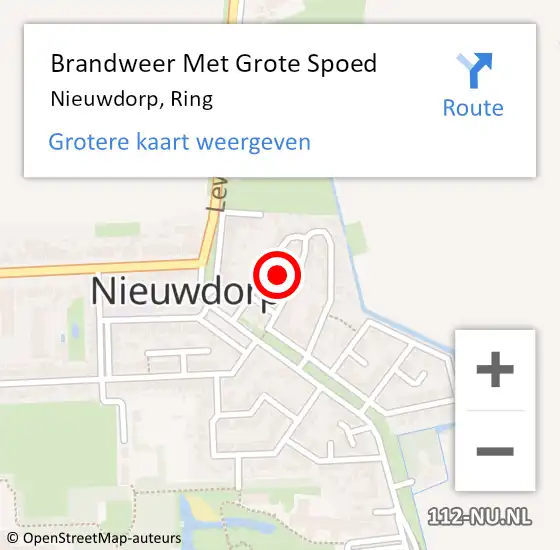 Locatie op kaart van de 112 melding: Brandweer Met Grote Spoed Naar Nieuwdorp, Ring op 28 februari 2019 17:16