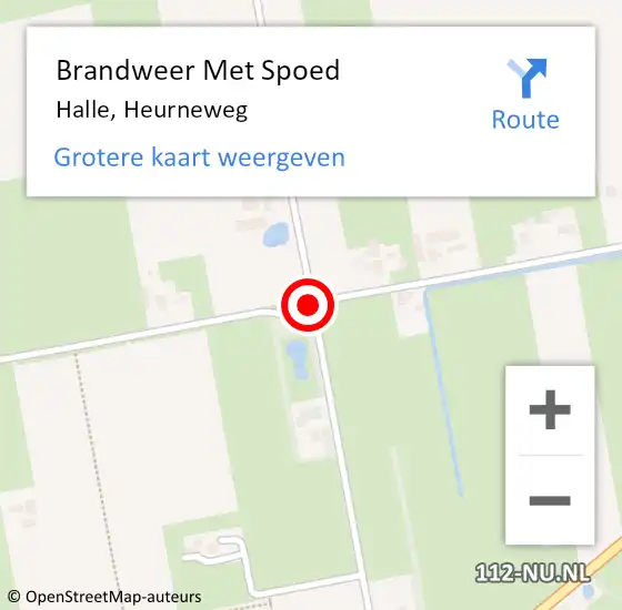 Locatie op kaart van de 112 melding: Brandweer Met Spoed Naar Halle, Heurneweg op 28 februari 2019 18:16