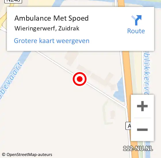 Locatie op kaart van de 112 melding: Ambulance Met Spoed Naar Wieringerwerf, Zuidrak op 28 februari 2019 19:20