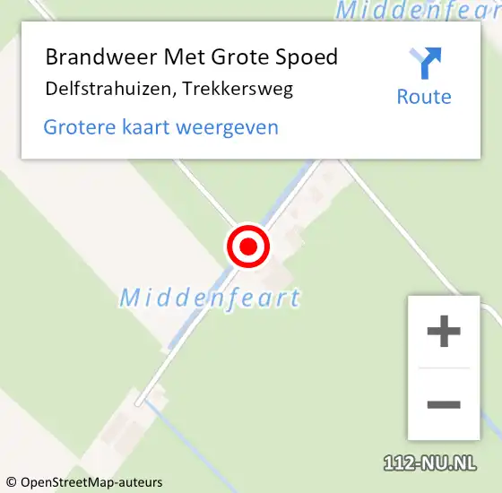 Locatie op kaart van de 112 melding: Brandweer Met Grote Spoed Naar Delfstrahuizen, Trekkersweg op 1 maart 2019 13:33