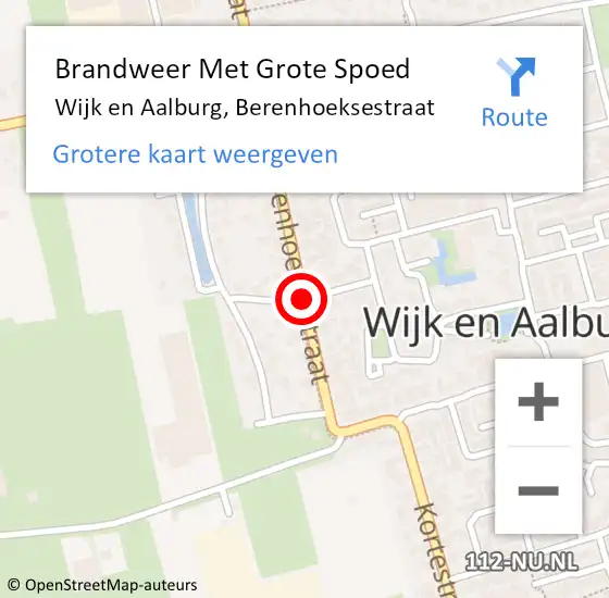 Locatie op kaart van de 112 melding: Brandweer Met Grote Spoed Naar Wijk en Aalburg, Berenhoeksestraat op 1 maart 2019 21:22