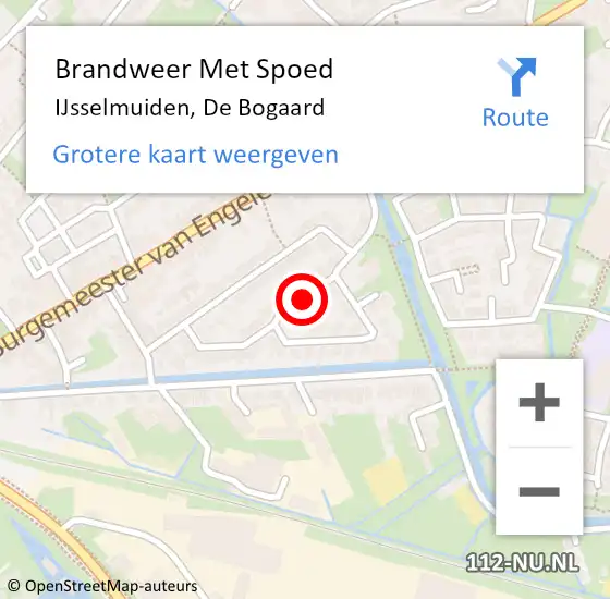 Locatie op kaart van de 112 melding: Brandweer Met Spoed Naar IJsselmuiden, De Bogaard op 2 maart 2019 12:38