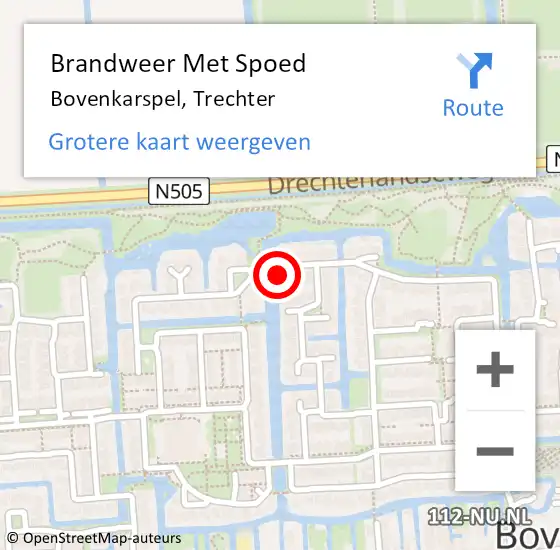 Locatie op kaart van de 112 melding: Brandweer Met Spoed Naar Bovenkarspel, Trechter op 2 maart 2019 12:59