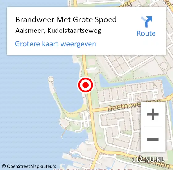 Locatie op kaart van de 112 melding: Brandweer Met Grote Spoed Naar Aalsmeer, Kudelstaartseweg op 2 maart 2019 13:58