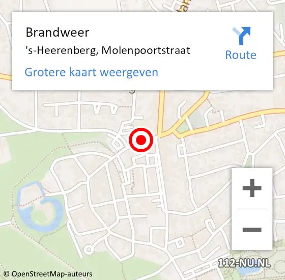 Locatie op kaart van de 112 melding: Brandweer 's-Heerenberg, Molenpoortstraat op 2 maart 2019 17:55