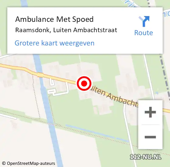 Locatie op kaart van de 112 melding: Ambulance Met Spoed Naar Raamsdonk, Luiten Ambachtstraat op 2 maart 2019 18:07