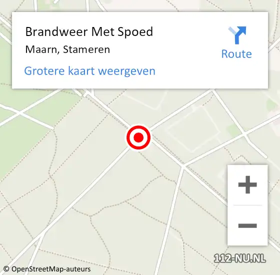 Locatie op kaart van de 112 melding: Brandweer Met Spoed Naar Maarn, Stameren op 2 maart 2019 21:09