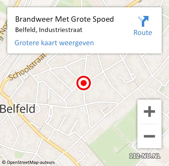 Locatie op kaart van de 112 melding: Brandweer Met Grote Spoed Naar Belfeld, Industriestraat op 2 maart 2019 23:09
