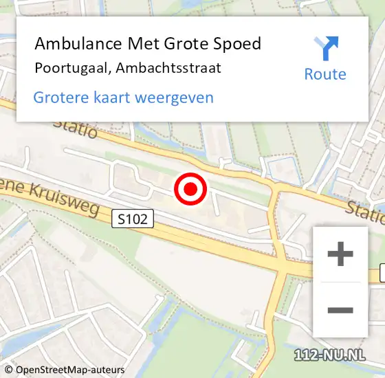 Locatie op kaart van de 112 melding: Ambulance Met Grote Spoed Naar Poortugaal, Ambachtsstraat op 3 maart 2019 14:34