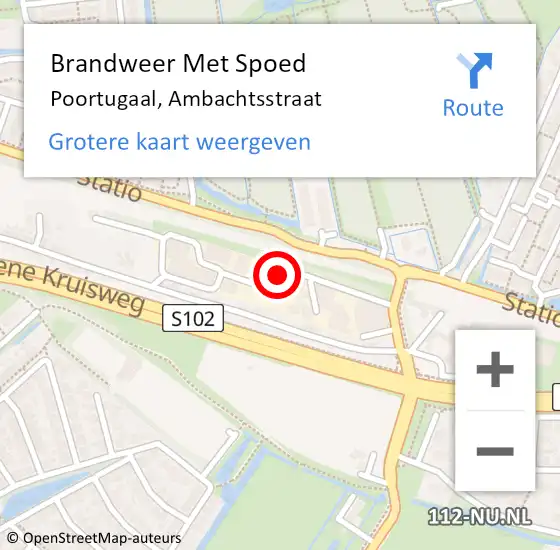 Locatie op kaart van de 112 melding: Brandweer Met Spoed Naar Poortugaal, Ambachtsstraat op 3 maart 2019 15:06