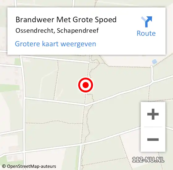 Locatie op kaart van de 112 melding: Brandweer Met Grote Spoed Naar Ossendrecht, Schapendreef op 3 maart 2019 17:24